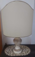 LAMPADA DA TAVOLO LUME LEGNO DECAPE AVORIO ARTISTICO FIORENTINO SHABBY H 71