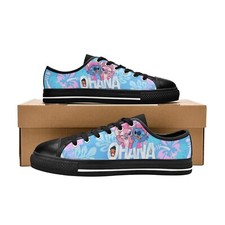 Stitch  Angel Ohana Sneakers Custom Low Top Canvas Casual