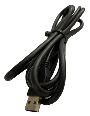 Chinglung USB 3.0 to USB Cable SuperSpeed Black Cord 6 Foot Rounded
