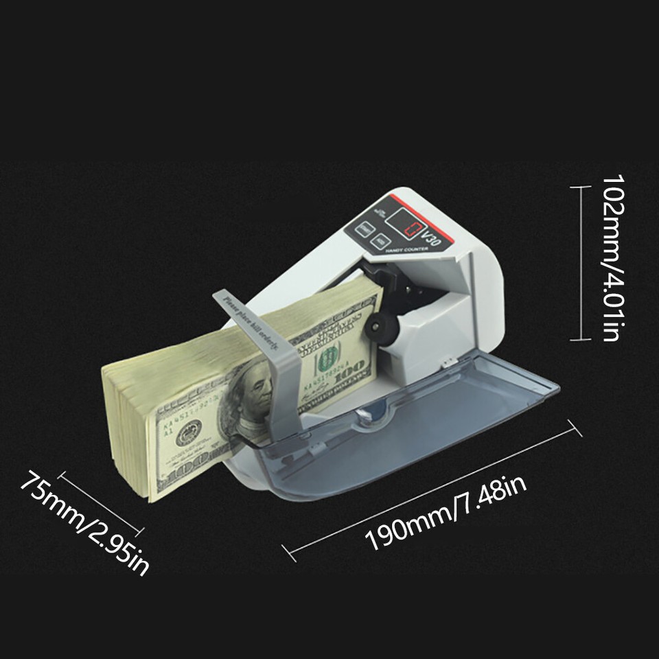 Portable Handy Bill Cash Money Counting Machine Banknote Currency Money