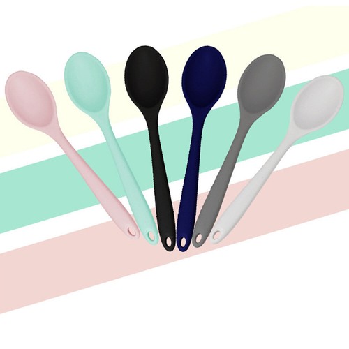 Silicone Dessert Ice Cream Cake Dinnerware Soup Spoon Flatware Stirring Spoon - Picture 8 of 18
