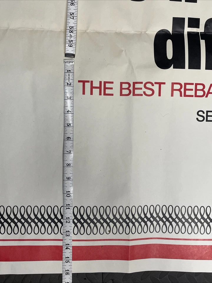 Póster de concesionario Dodge The Guaranteed Rebate 1990 6'5" vintage raro Foto 3 de 4