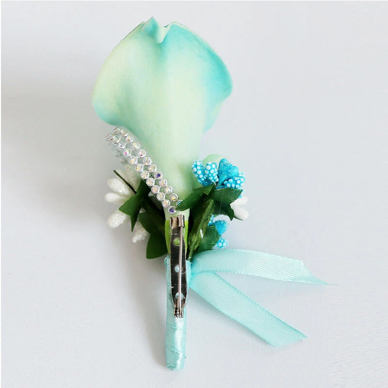 10 peças broche Boutonniere broche flor pino de peito callalily noivo conjunto de casamento dama de honra - Imagem 4 de 4