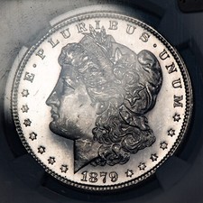 1879-S $1 Morgan Dollar - PQ Star Quality Crazy Die Polish - NGC MS 64 - Z1655