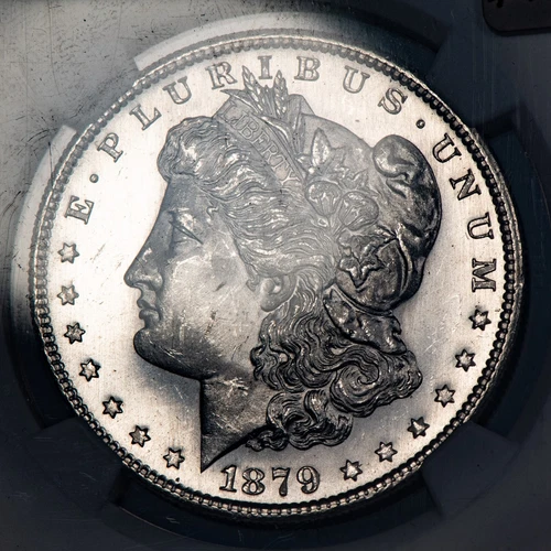 1879-S $1 Morgan Dollar - PQ Star Quality Crazy Die Polish - NGC MS 64 - Z1655
