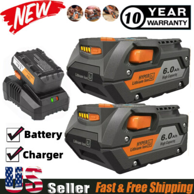 Battery For Ridgid 18V 8.0Ah 6.0Ah R840087 R840083 Rigid Tool Battery&Charger US