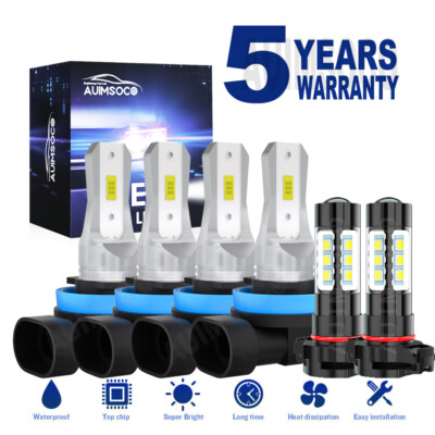 For Dodge Grand Caravan 3.6L 2011-2020 LED Headlights Fog Lights Bulbs Kit White