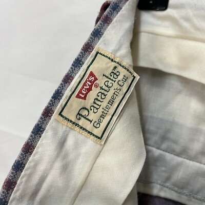 VINTAGE 70S LEVIS PANATELA CHECKED POLYESTER KNIT BOOTCUT VINTAGE 70S LEVIS PANATELA CHECKED POLYESTER KNIT BOOTCUT