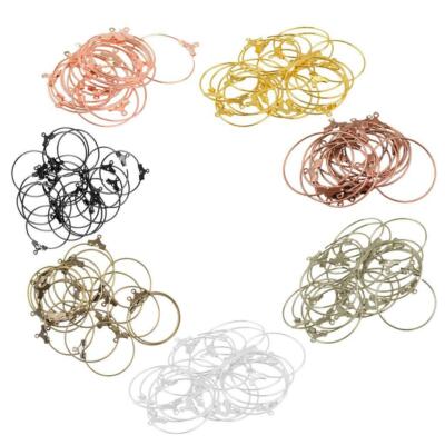 20 Stück DIY Craft Round Hoop Loop Ohrdraht Schmuckherstellung Ohrringe