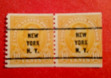 PAIR OF PRECANCELED JAMES MONROE NEW YORK  , NEW YORK STAMPS  - FINE  CONDITION