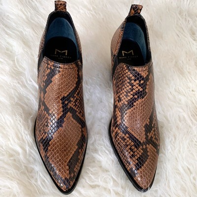 marc fisher snakeskin booties