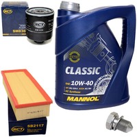 MotoröL Filter Set 10W40 5 Liter + ÖLablassschraube FüR Seat Cordoba 1.4 16V
