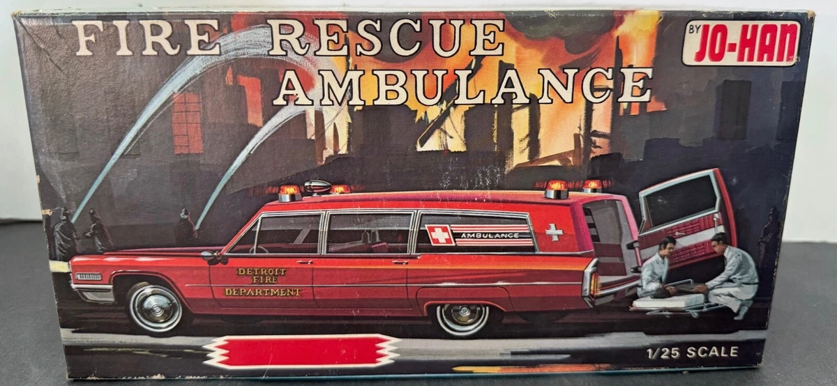 Johan gc 500 1968 Cadillac Ambulance Rescue Fire vintage kit 1 25