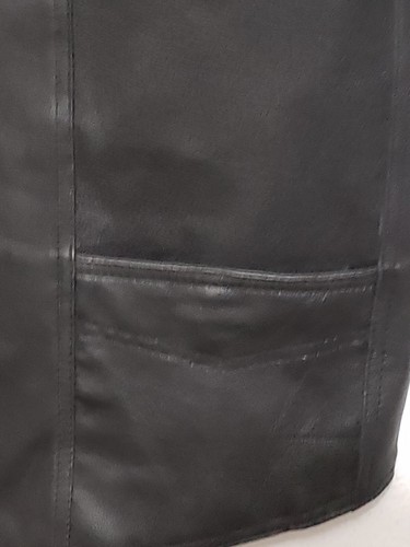 Black Leather Vest Size Men's Large USA Leather Eagle, American Flag, & USA - Picture 5 of 6