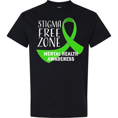 Inktastic Stigma Free Zone Mental Health Awareness T-Shirt Month Support Family