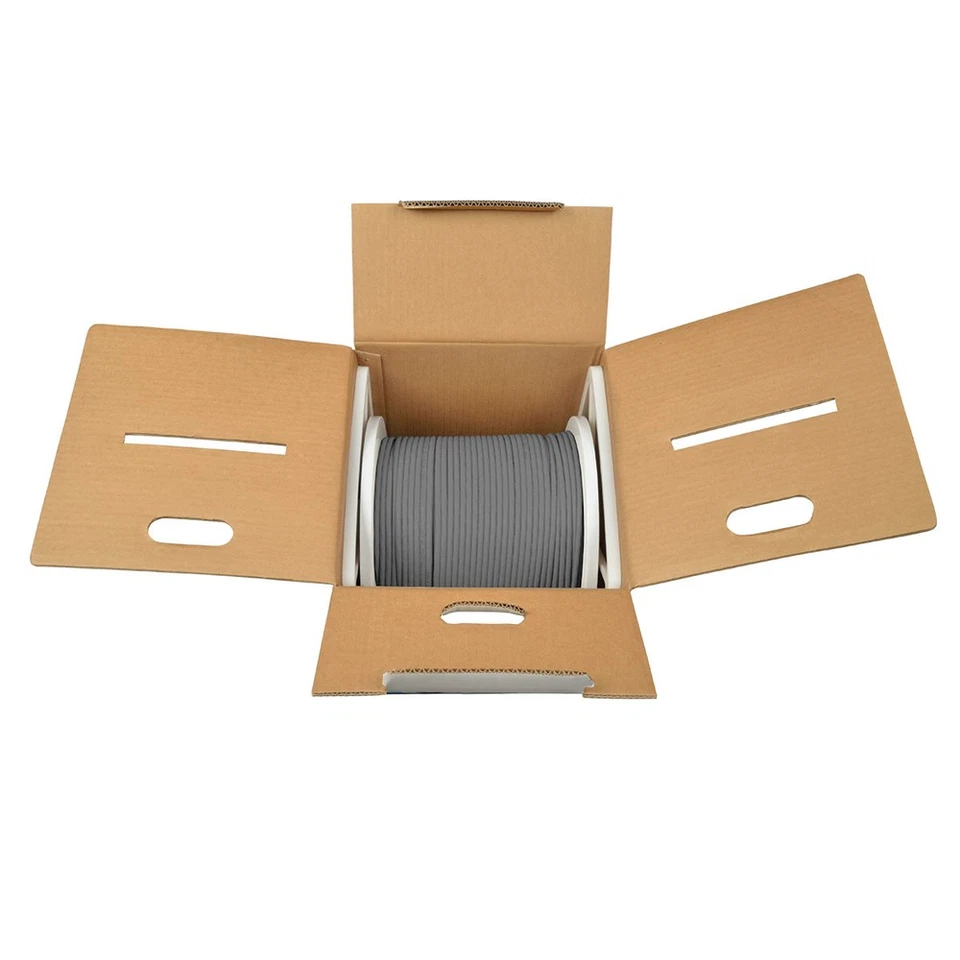 Кабель оптоволоконный Tripp Lite N222-01K-Gy 1000 футов ПВХ Cmr Cat 6 однотонный UTP серый - Изображение 2 из 3