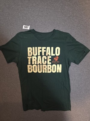 Buffalo Trace Bourbon tshirt Green Unisex Size S Y2K advertising