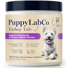 Puppy Lab Co Turkey Tail Mushroom Powder Supplement for Dogs, Gut  Immune