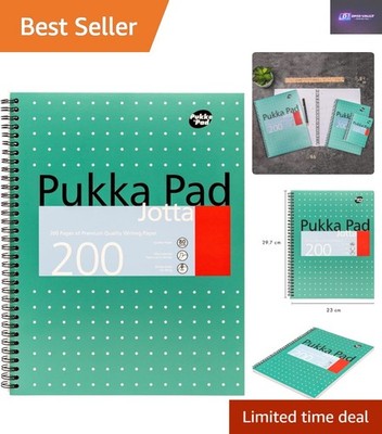 FSC-zertifiziertes A4+ metallisches Notizbuch   200 Seiten, 4-Loch-Locher, stilvoll grün