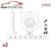 BREMSSCHEIBEN SATZ PAAR HINTEN BOSCH 0 986 479 J71 2PCS P FÜR BMW 5,4,I4,7,X3