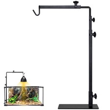 Adjustable Reptile Terrarium Heat Lamp Stand,Metal Reptile Lamp Holder Bracke...
