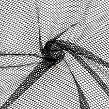 Black Mesh Fabric, 62 X 59 Inch Soft Mesh Netting Slightly Stretchy for Shopping