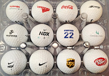 12 1 dozen Nike NDX Mixed w/ Logos 5A White Pre-Owned Golf Balls