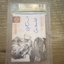 2017 Panini Encased Rookie Endorsements Autographed C.J. Beathard BGS 9.5 