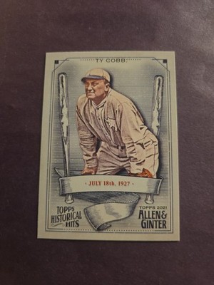 2021 Topps Allen & Ginter Historic Hits Ty Cobb  HH-18