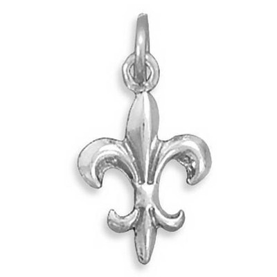 Fleur De Lis Charm Sterling Silver Pendant