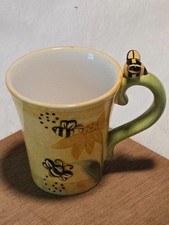 Bumble Bee Coffee Mug Hand Painted Dolomite Exclusively For Pier 1 Imports