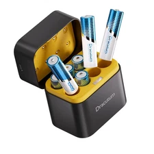 AAA Rechargeable Batteries Lithium 8 Pack with Fast Charger - 1300mWh..