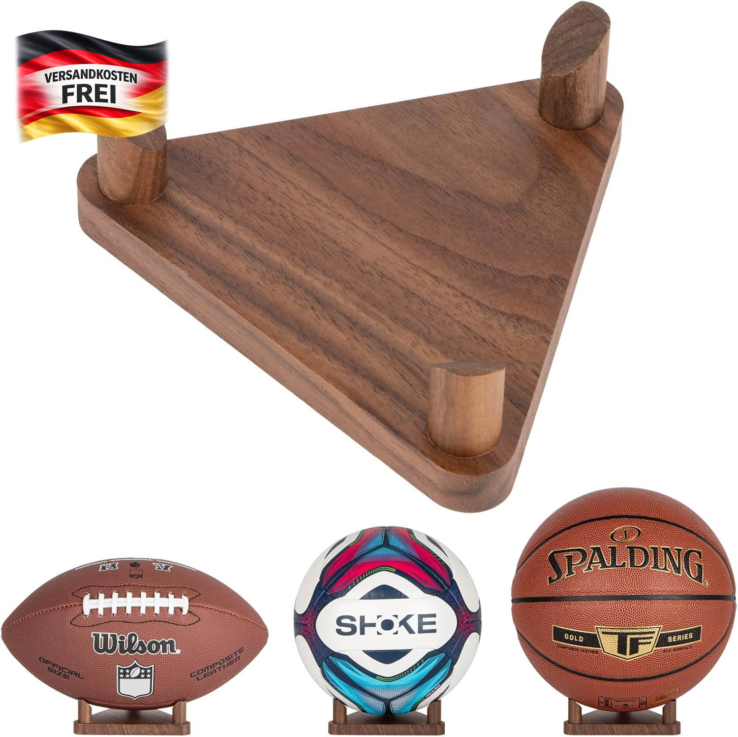 Ballhalter Wandhalterung Basketball Fußball Volleyball Rugby Display Ständer, 1