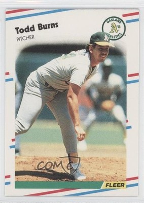 1988 Fleer Update Todd Burns #U-52 Rookie RC 0c6