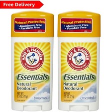 Essentials 2.5 oz Unscented Deodorant Sticks - Natural  Cruelty-Free Duo