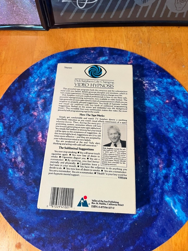 Dick Sutphen’s Video Hypnosis 1987 VHS - Stop Smoking Forever -Esoteric Strange - Image 2 of 4
