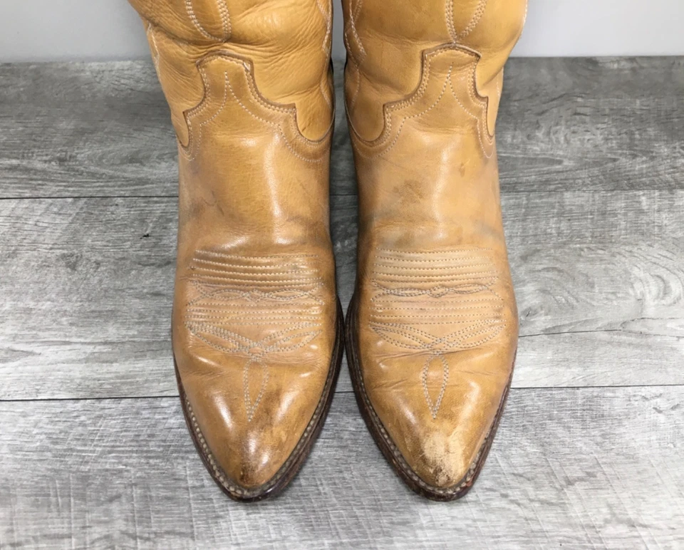 Botas vaqueras Western Rancher vintage Dan Post de cuero marrón 6721 para hombre talla 9 Foto 4 de 4
