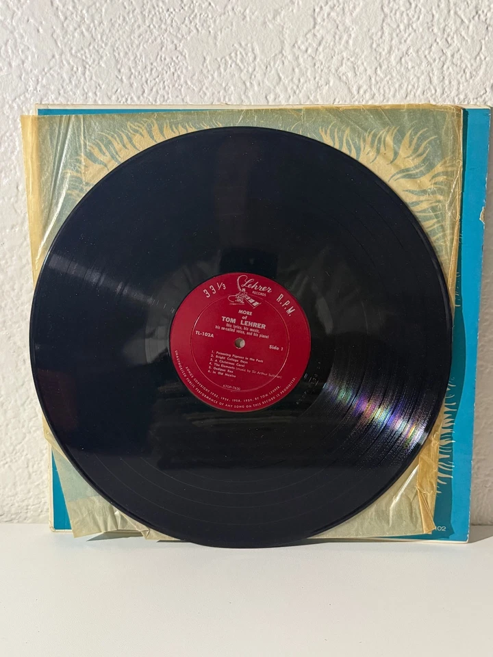 Tom Lehrer – More of Tom Lehrer LP TL-102 1959 VG+ Satire Comedy Folk Jazz - Image 2 of 4