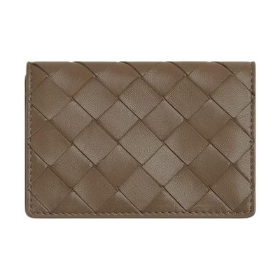 Bottega Veneta Women's Woven Snap Leather Wallet 4.3×0.98×3.1 in