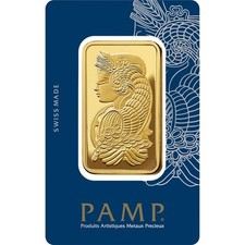 100 gram Gold Bar - PAMP Suisse - Fortuna - 999.9 Fine in Sealed Assay 4595.16 per troy oz