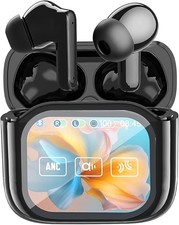 Wireless Bluetooth Earbuds w/ Smart Touch Screen Charging Case TWS Headphones