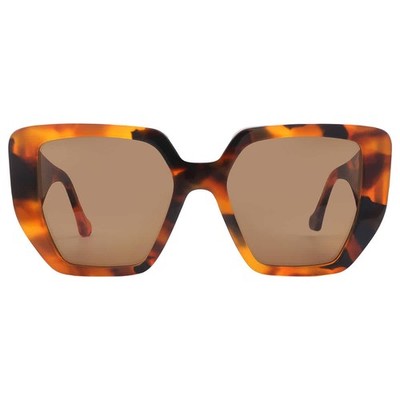Gucci Brown Geometric Ladies Sunglasses GG0956S 007 54 GG0956S 007