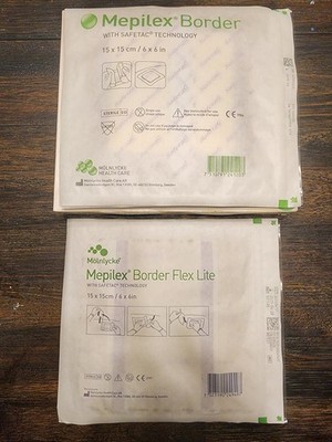Molnlycke Mepilex Border / Flex Lite 6x6 Lot of 11 Dressings 581500 295400