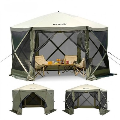 Pop-Up Pavillon 3,66x3,66 m mit Moskitonetz wasserdicht UV-Schutz 8 Personen