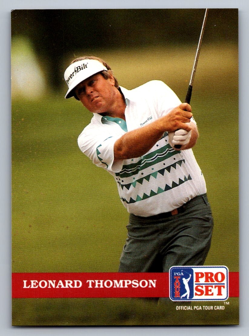 1992 PRO SET GOLF CARD #37 LEONARD THOMPSON
