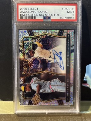 2025 Panini Select Jackson Chourio #DAS-JC Mojo Prizm Auto /17 PSA 9