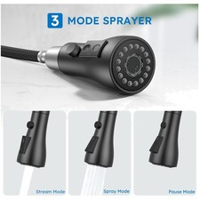 Matte Black Kitchen Faucet with Pull Down Sprayer