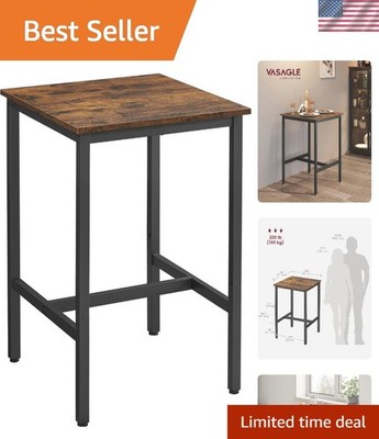 Space-Saving Cocktail Table - Rustic Brown High Top Table for Living Room
