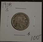 1918 S Buffalo Nickel   Lot Y3536