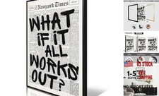 It All Works Out Canvas Wall Art, Black and White 8"L x 12"W What If Unframed
